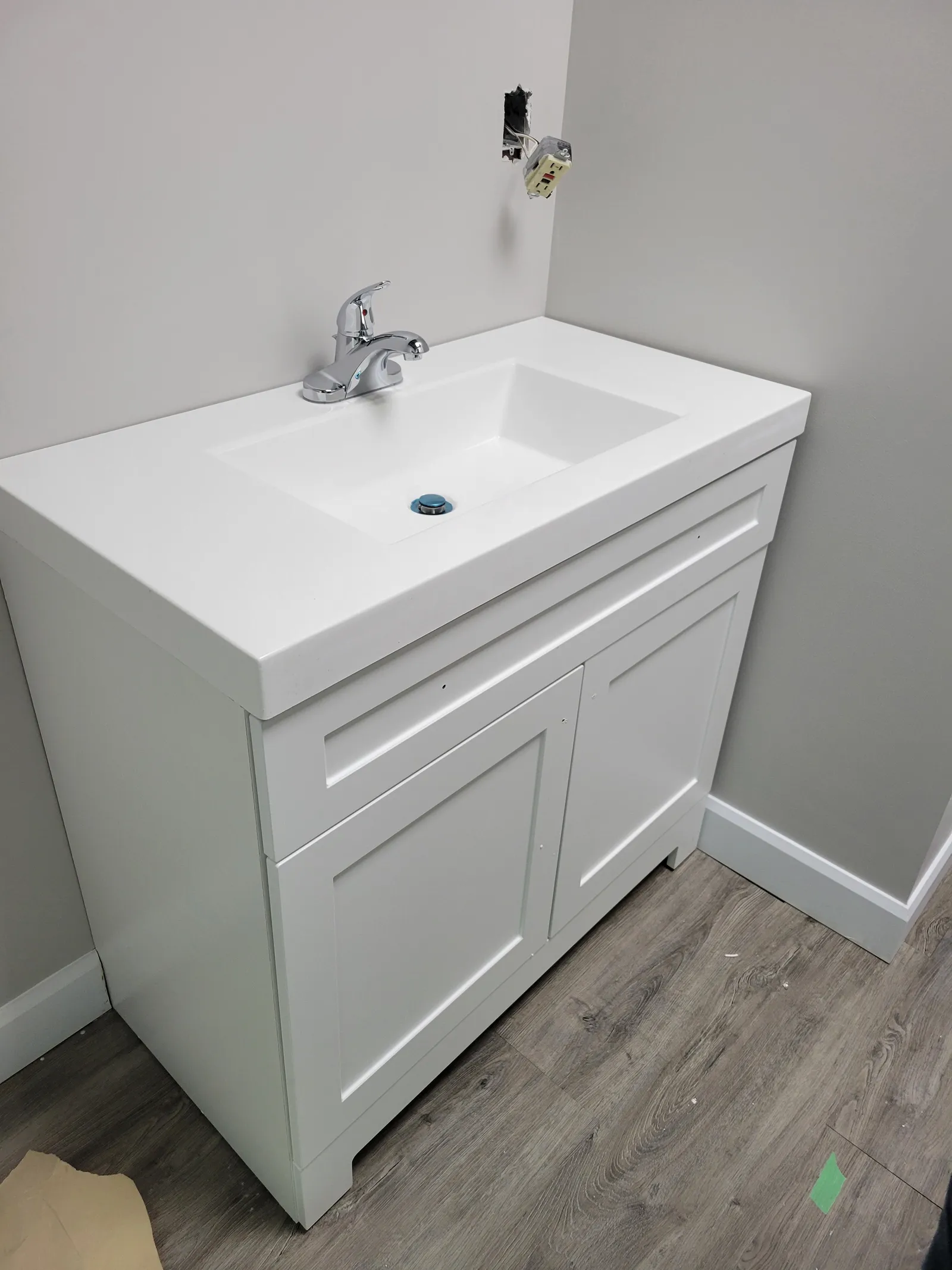 Bathroom vanity installation in Stouffville, Ontario by VOL Handyman